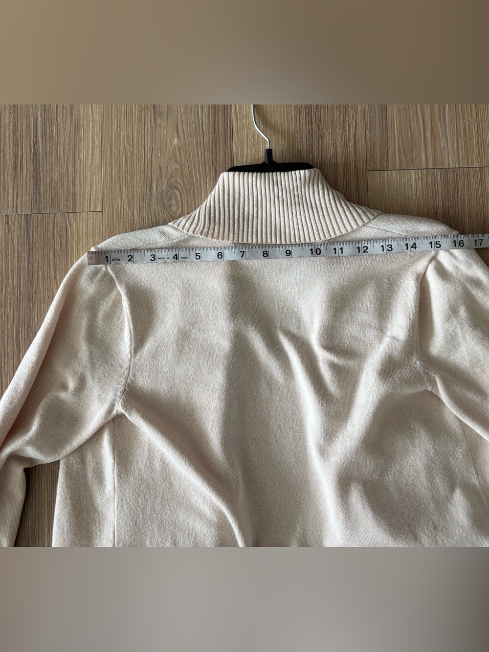 Philosophy Cardigan Sweater Blush Pink Shawl Collar Knit Open Women M Preppy - Picture 10 of 10